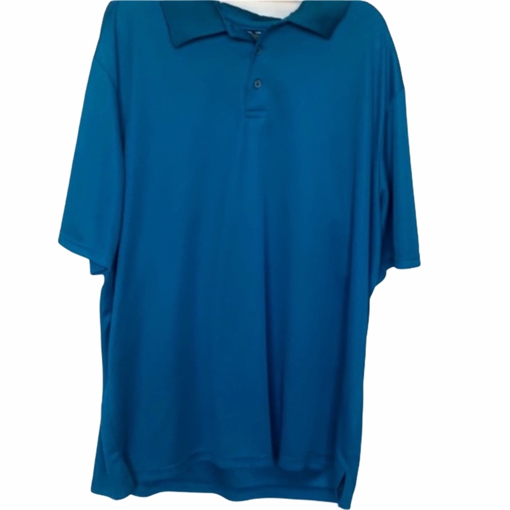 Haggar Cool 18 Polo Short Sleeves Shirt Blue XL